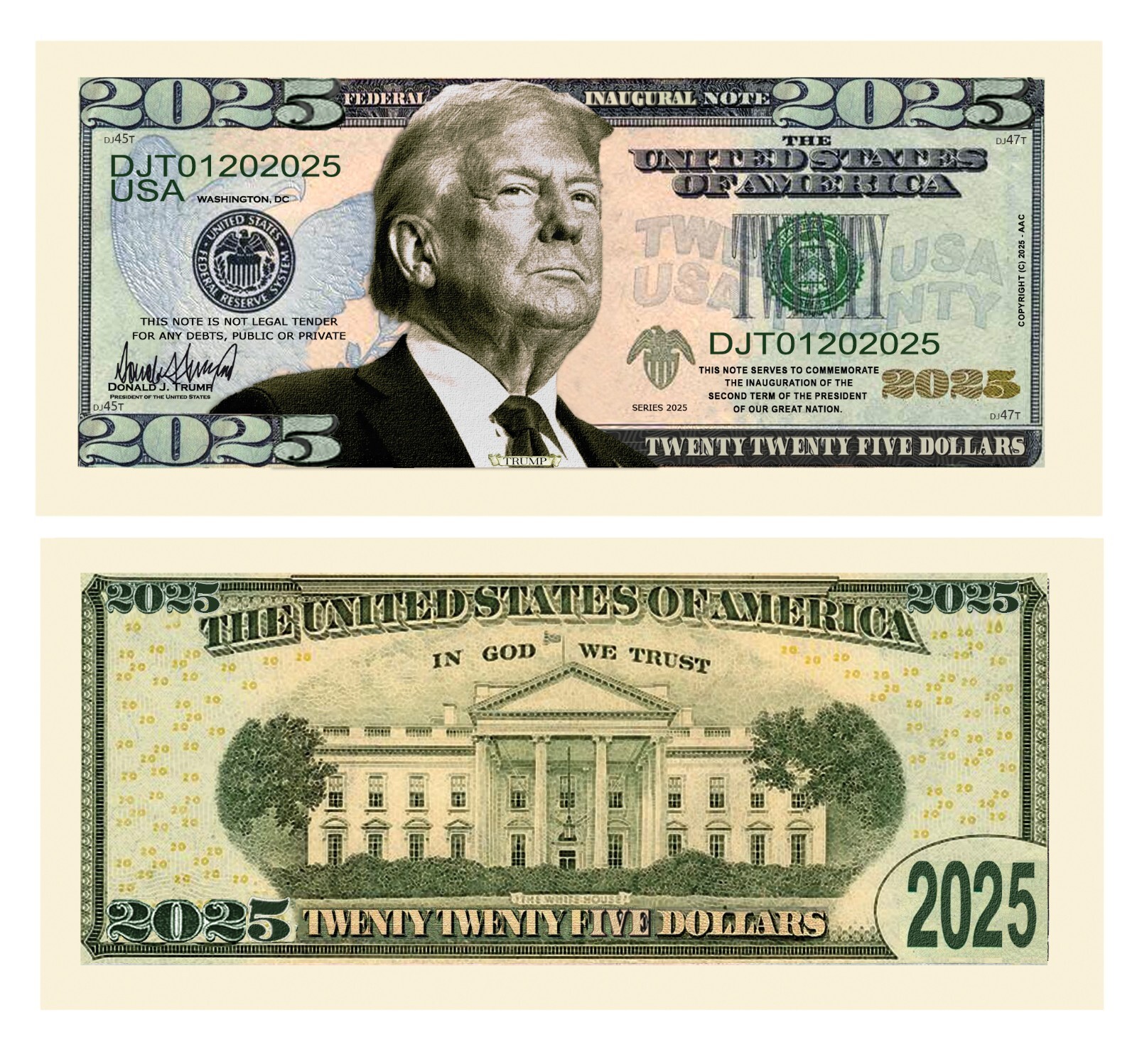 10-TRUMP 2025 BILLS-  The True Trump Supporter: A Collectible YOU Will Love 🦅