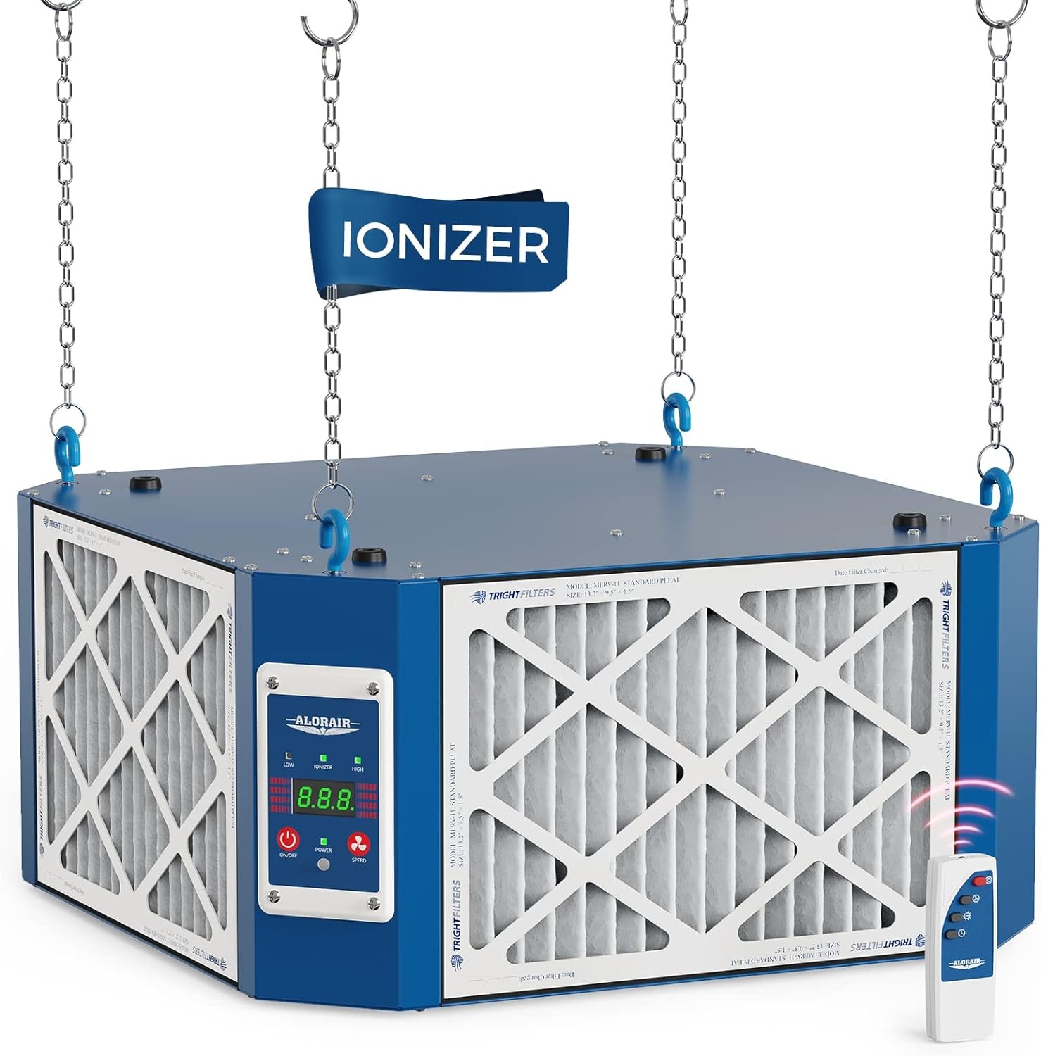 ALORAIR Purecare 1350IG Air Filtration System Dust Collector 1300 CFM w/Ionizer