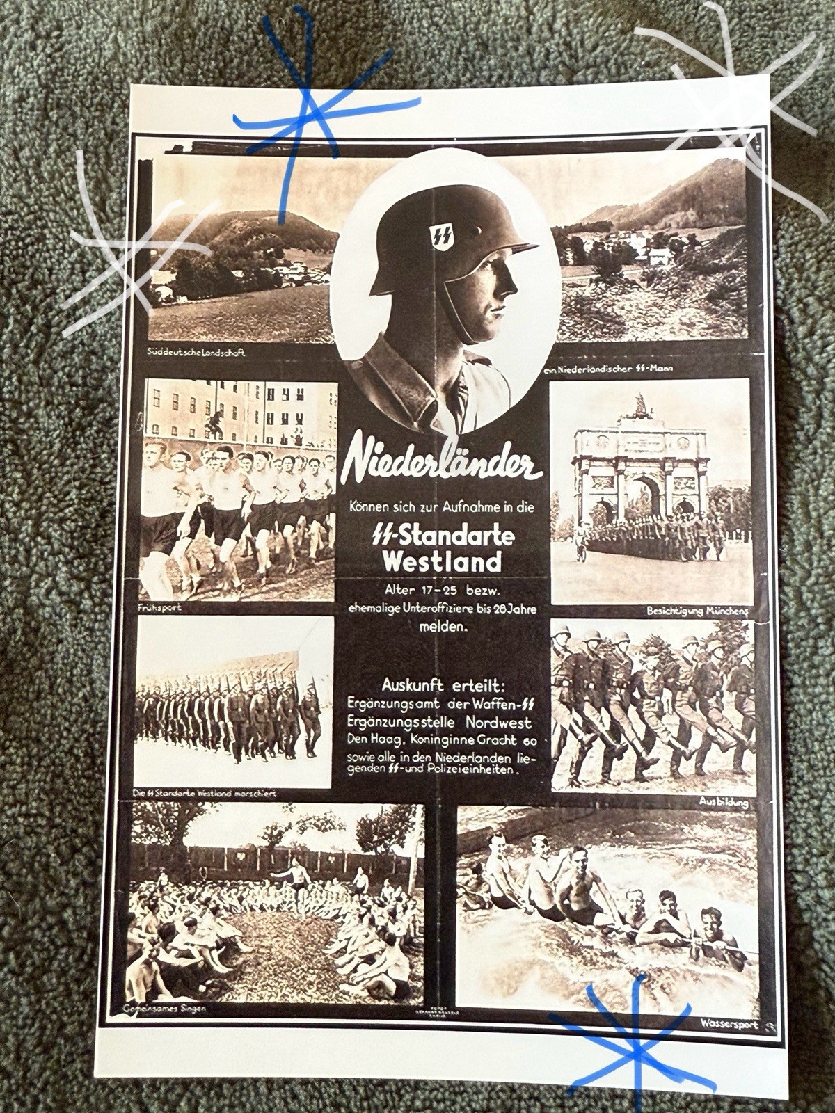 4x6 inch WW2 photo repro German Netherlands Poster Bolt Action Flames of War