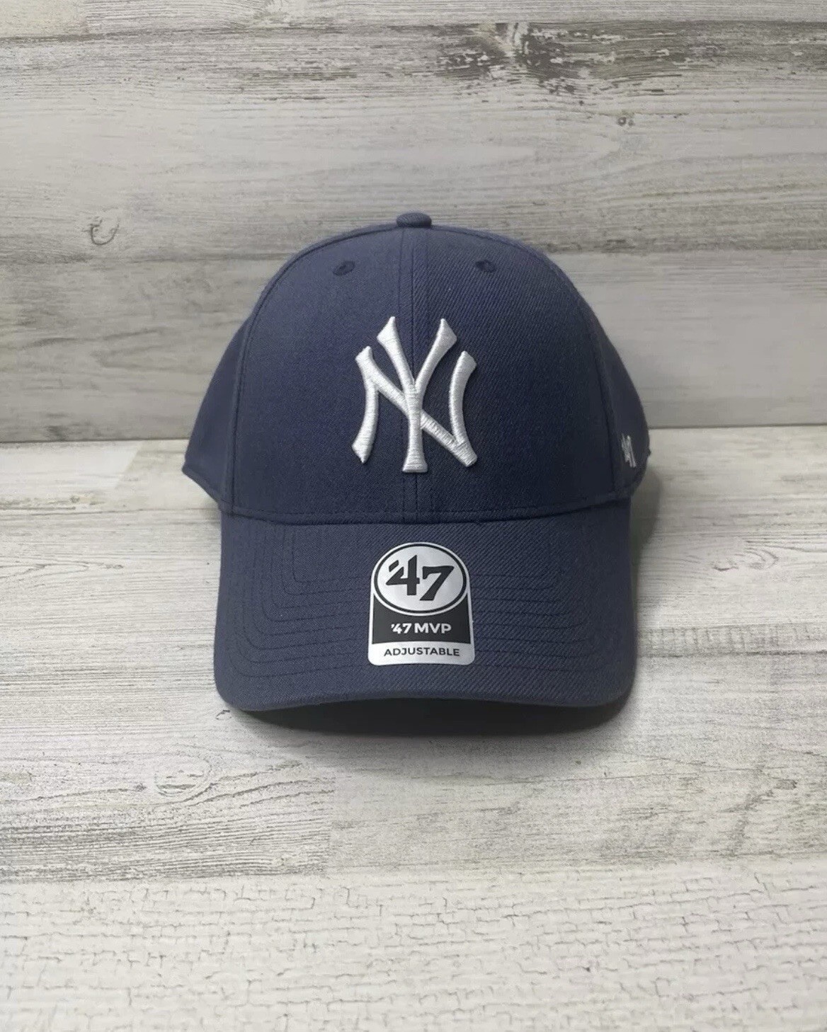 New York Yankees 47 Brand Men's MLB Snapback MVP Adjustable Cap Hat Blue OSFA