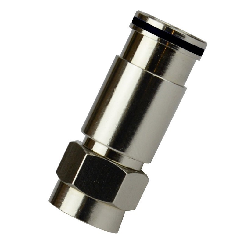 F Type Connector for RG6 Cable All Metal Coaxial Compression Fitting Coax Lot