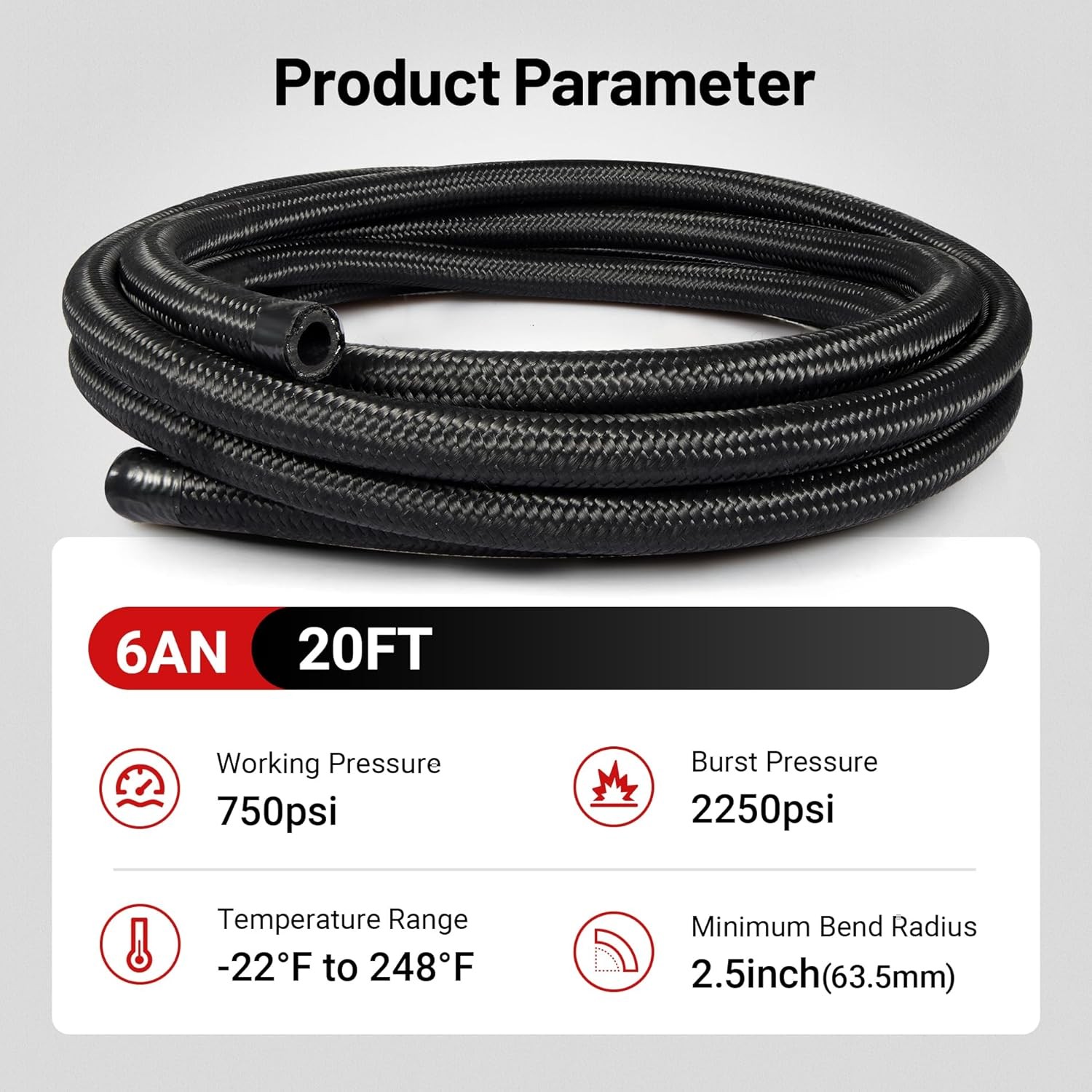 Fuel Line Hose Kit AN6 Braided Set