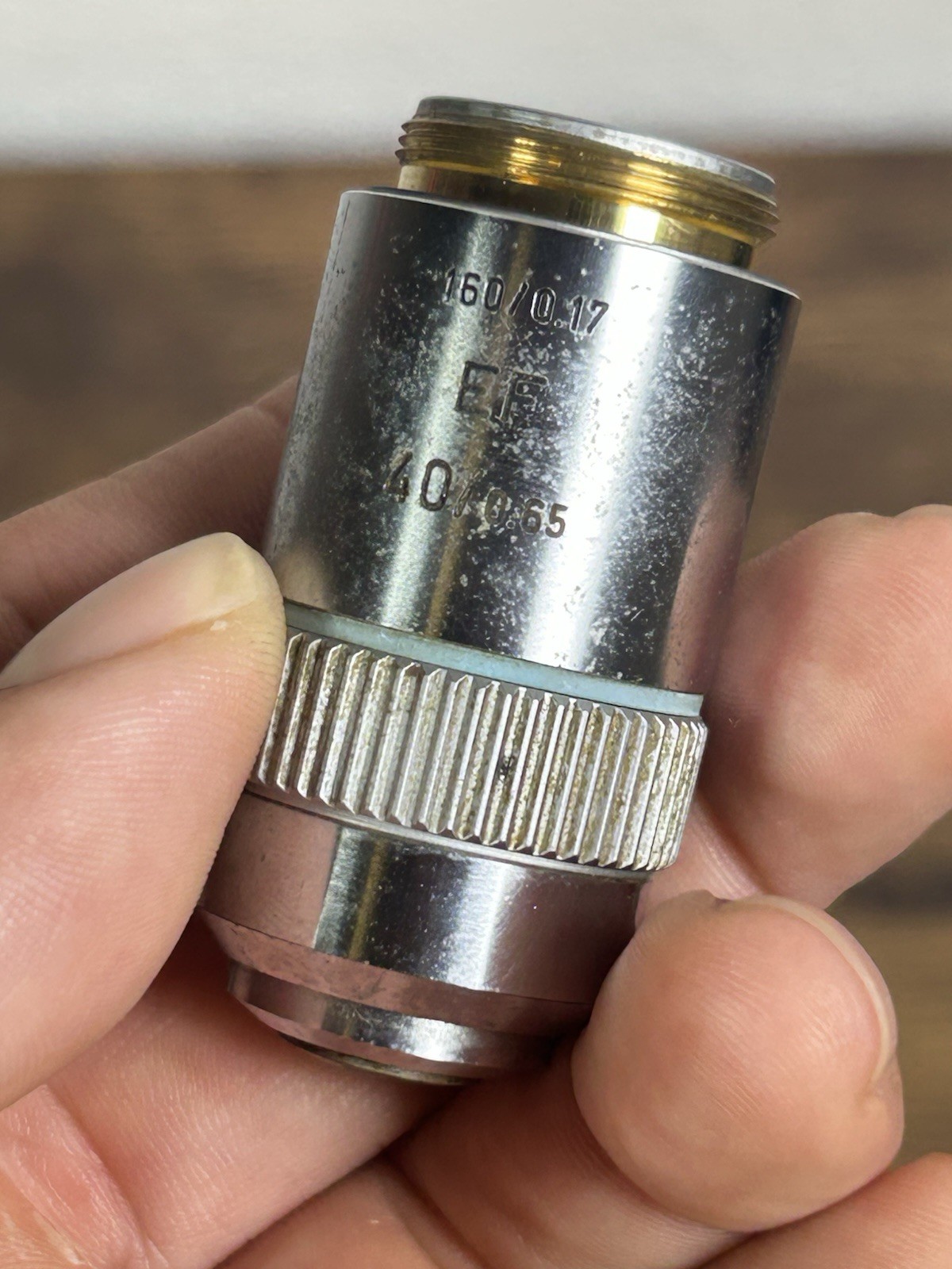 Leitz Wetzlar EF 40/0.65 160/0.17 Microscope Objective Lens