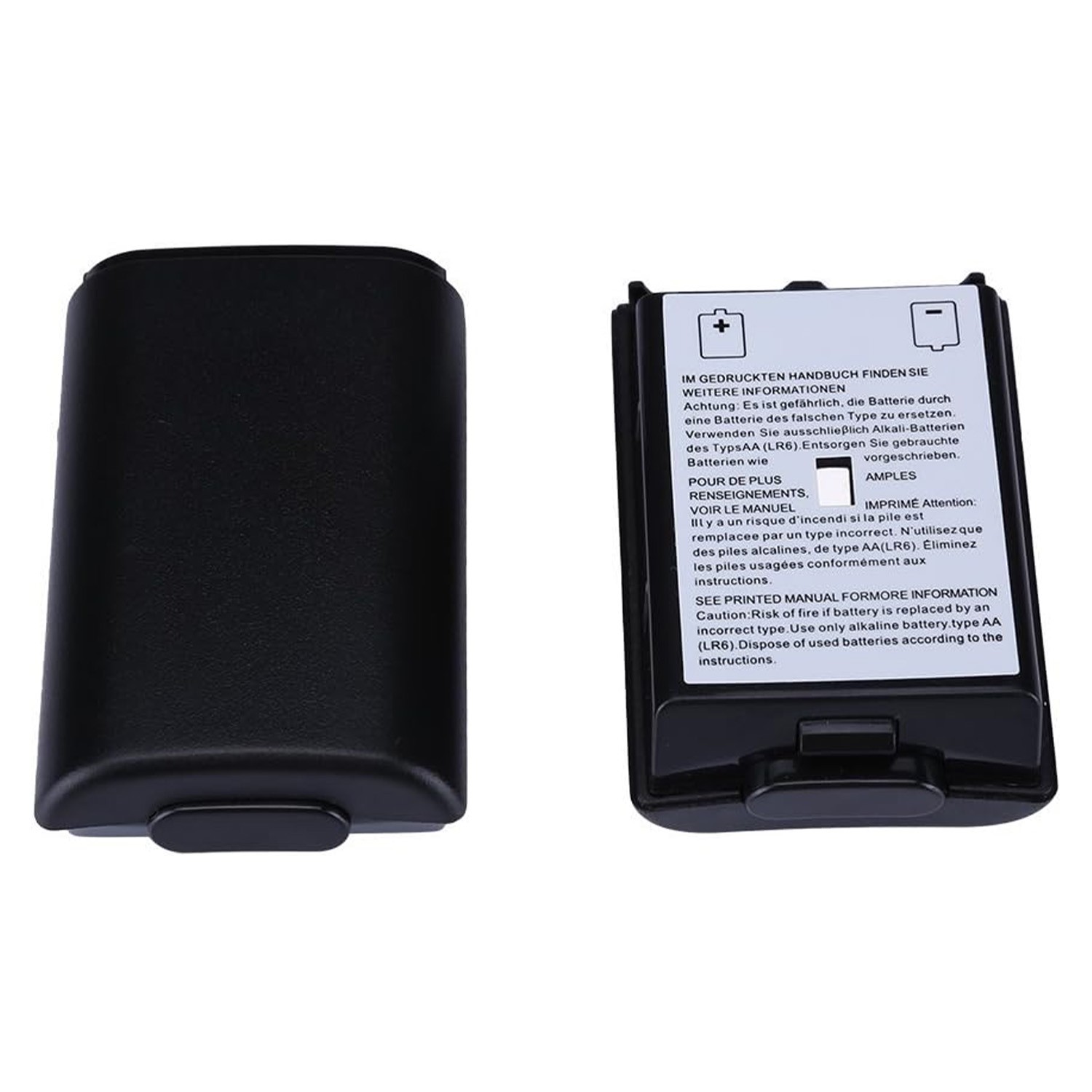 AA Battery Back Cover Case Shell Pack For Xbox 360 Wireless Controller Black Lot