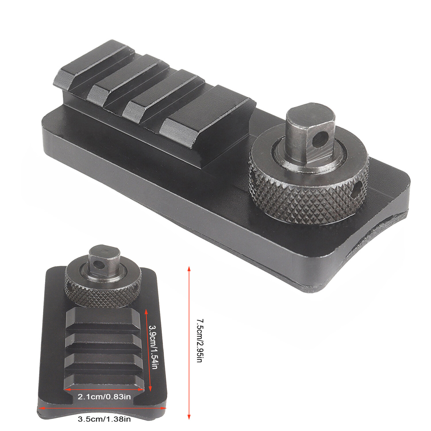 Tactical 3 Slot QD Sling Swivel Stud Mount Adapter For 20mm Picatinny Rails Hunt