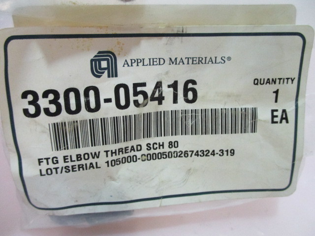 AMAT 3300-05416, FTG Elbow Threads SCH 80. 417079