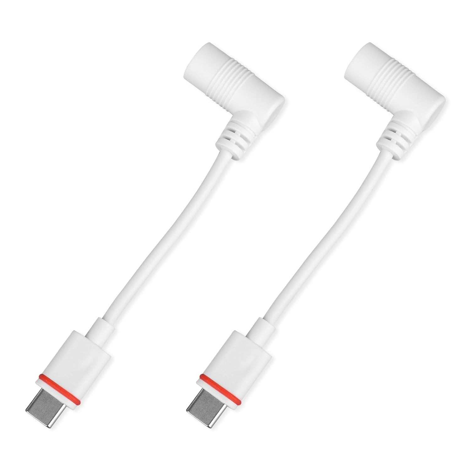 2pcs Barrel Plug to USB-C Power Adapter for Ring Solar Panel & USB-C Security Ca