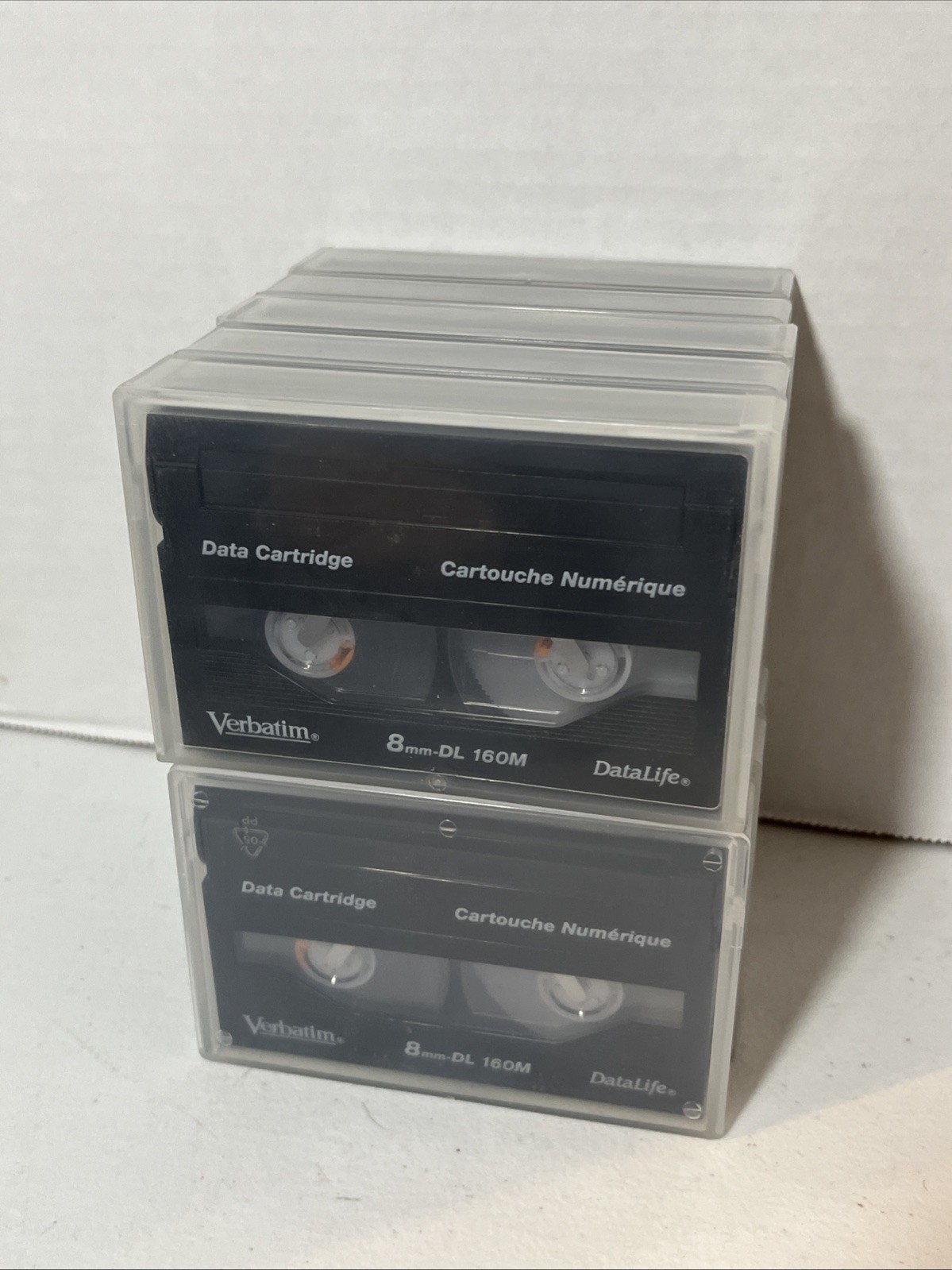 Lot of 10x Used 8mm Data Cartridge Tapes 160m DL Verbatim Vintage Computer As Is