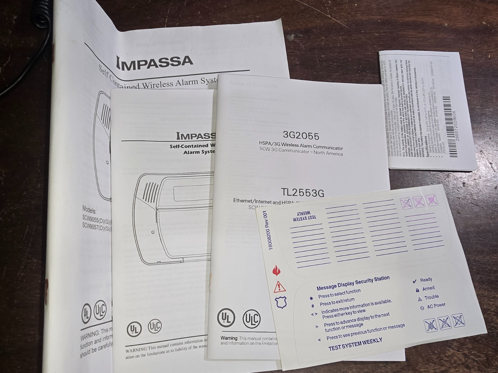 DSC Impassa KIT457-96H Self Contained 2Way Wireless Security System Version 1.31
