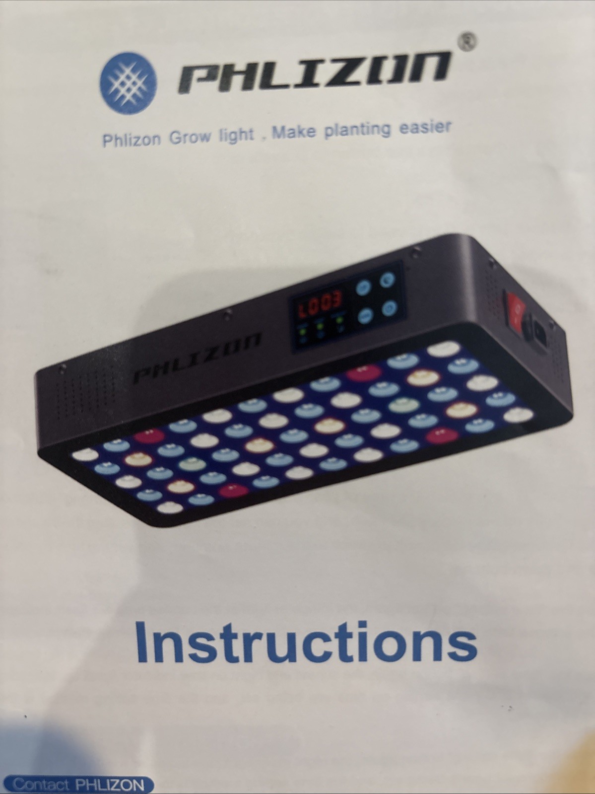 phlizon grow light