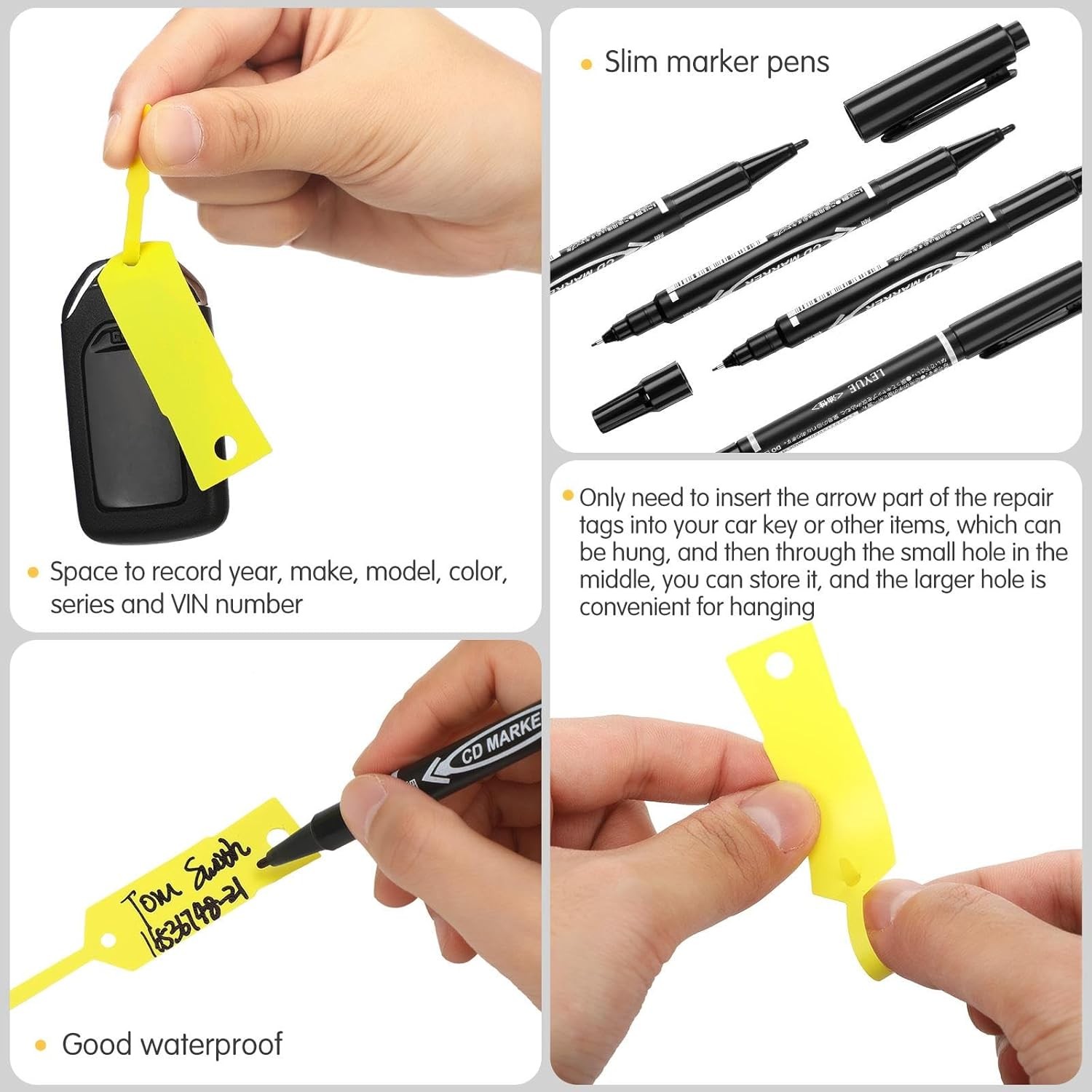 2000 Pieces Self Locking Arrow Key Tags Car Key Labels Self Lock Identifierscar