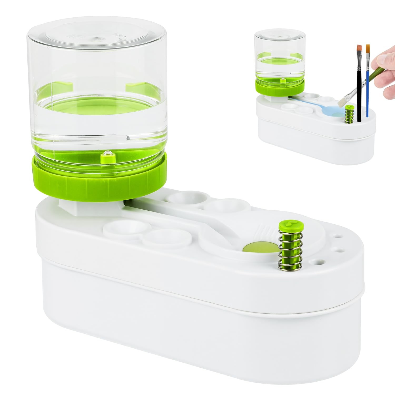 Paint Brush Cleaner for Artists, Painting Station with Brush Washer Water Cyc...