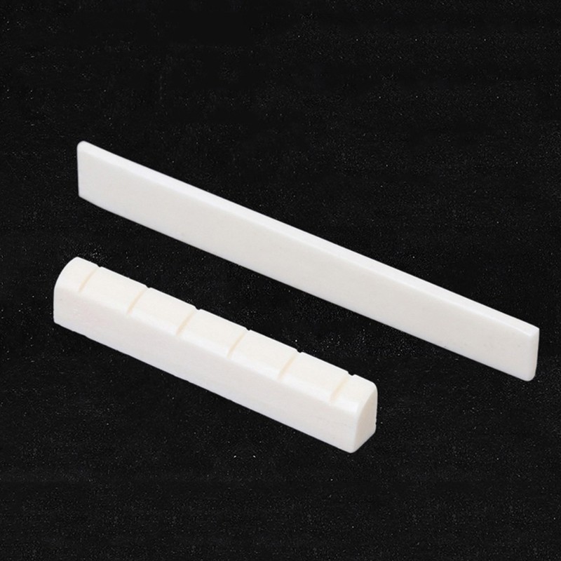 2PcsClassical Guitar Bone Nuts 52mm 6 String Slotted for Classical Guitar Parts