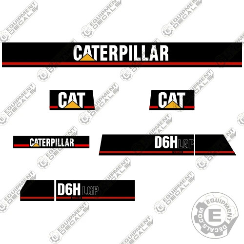 Fits Caterpillar D6H LGP Series 2 Decal Kit Dozer Equipment Decals (D6HLGP)