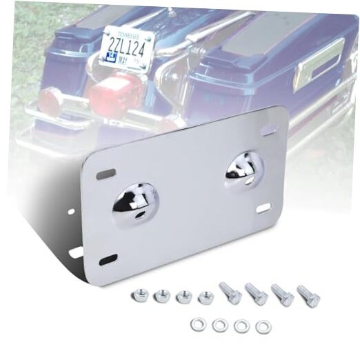 Lay Down License Plate Mount Brackets Fit for 1999-2008 Harley Touring Road