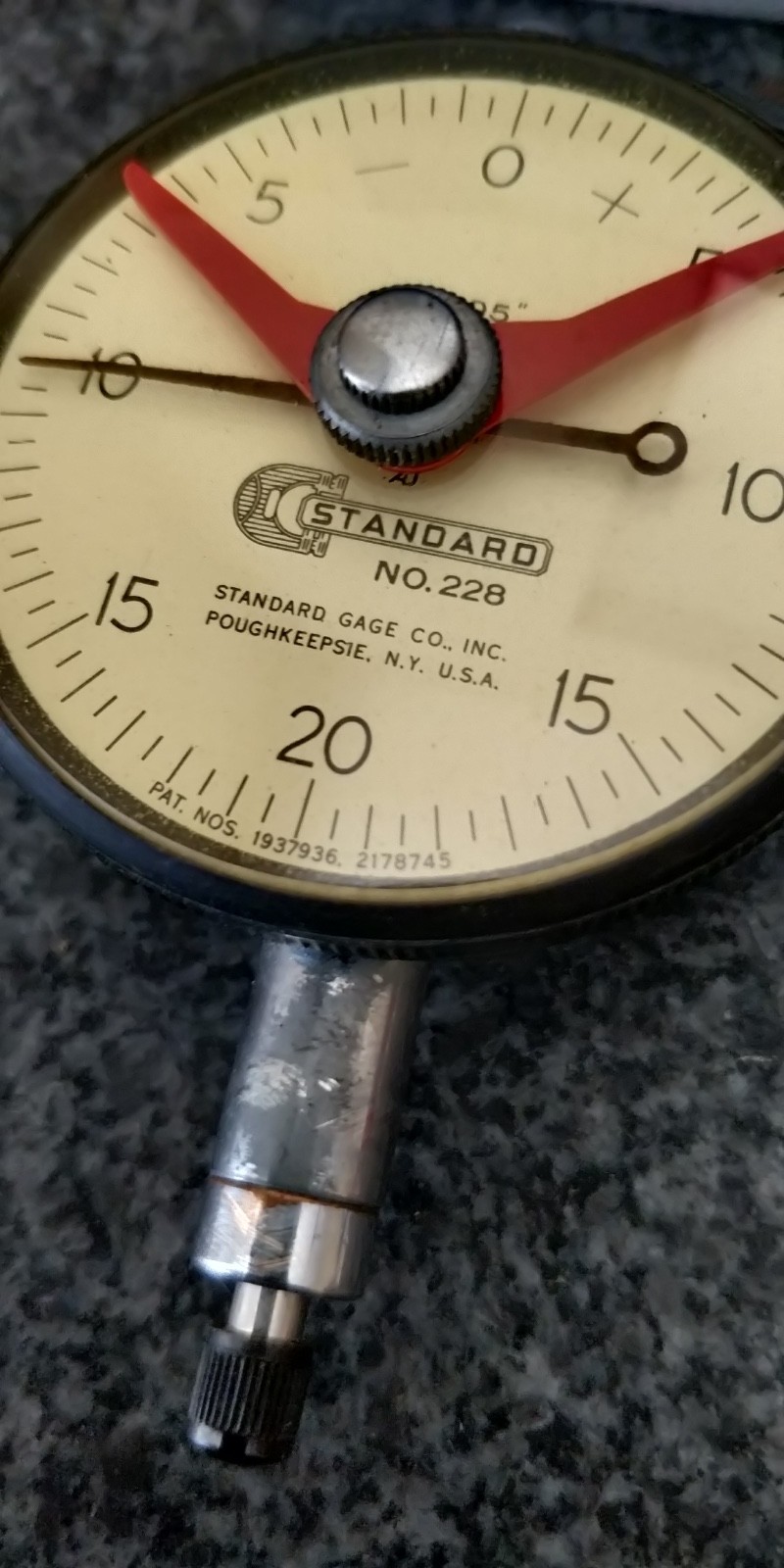 Standard Gage Dial Indicator #228 (1-T) .0005" range = .100"