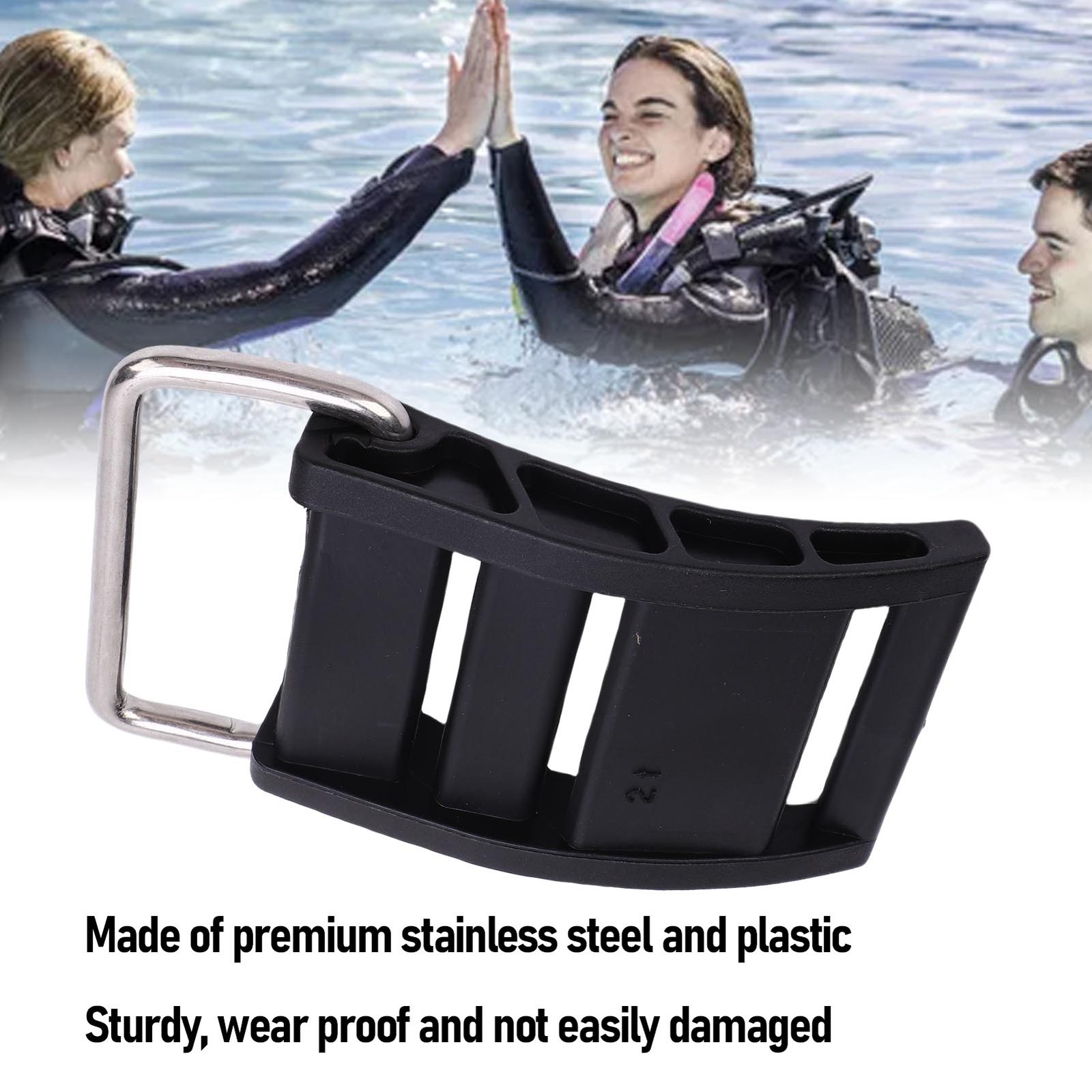 Diving Tank Cam Buckle Secure Stainless Steel For Harness System Easy To Use