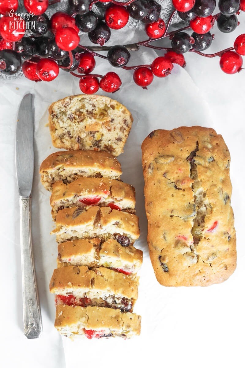 Set Of 2 Homemade Christmas 🎅 White Fruits Loaf Cakes, All Natural 8x4