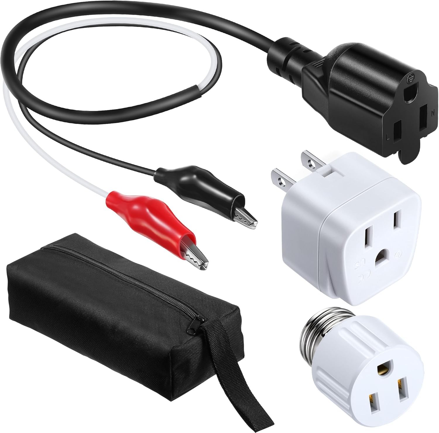 Circuit Breaker Finder Adapter Kit with Tester Leads Outlet Light Socket Case