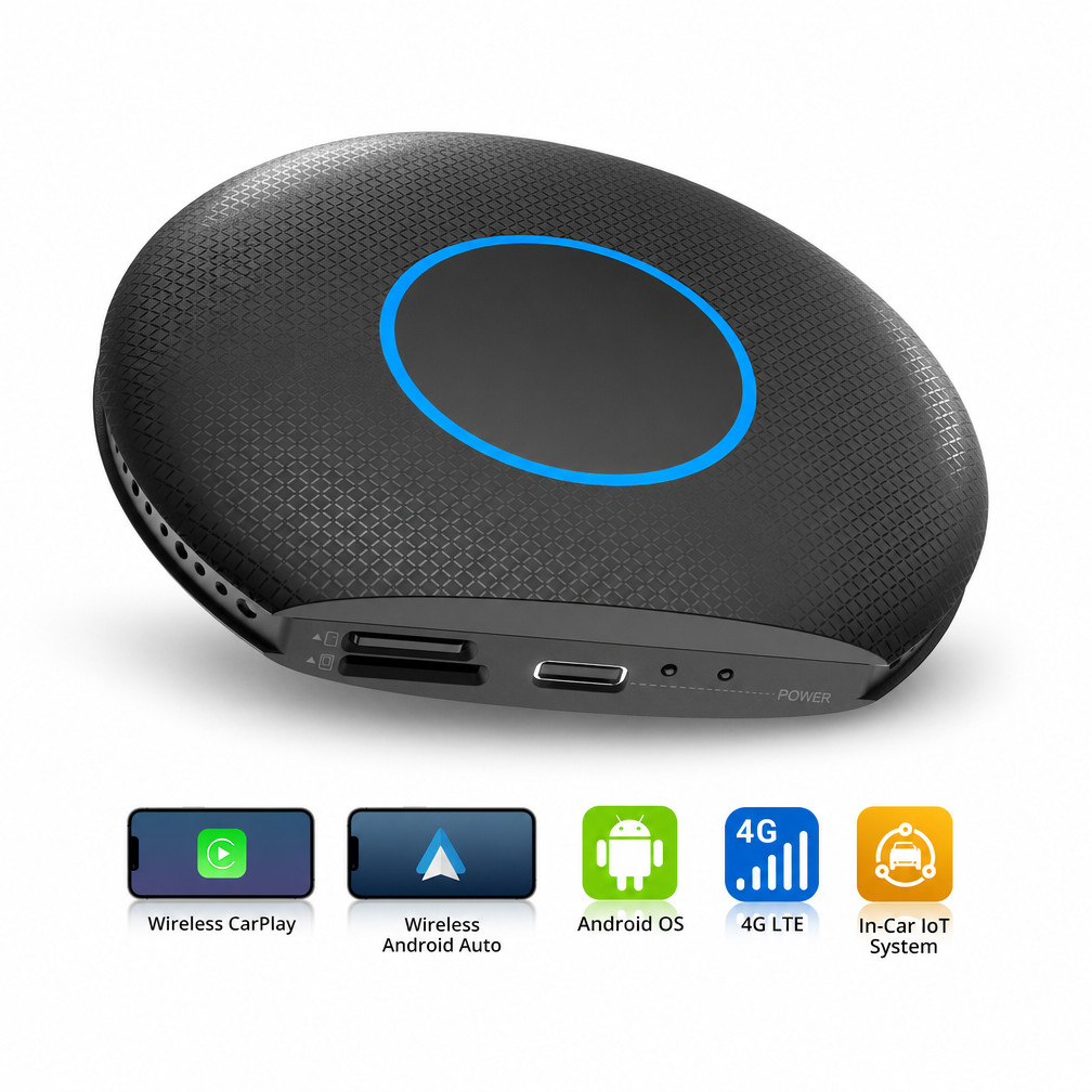 ATOTO Android AI Box Wireless CarPlay& Android Auto Adapter Plug & Play 4G LTE