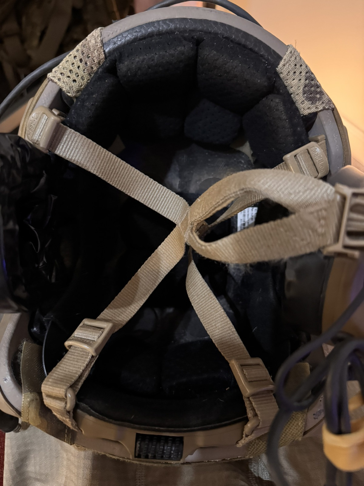 RARE Ops-Core FAST Ballistic Helmet Medium Tan With Peltors CAG SOF Ranger