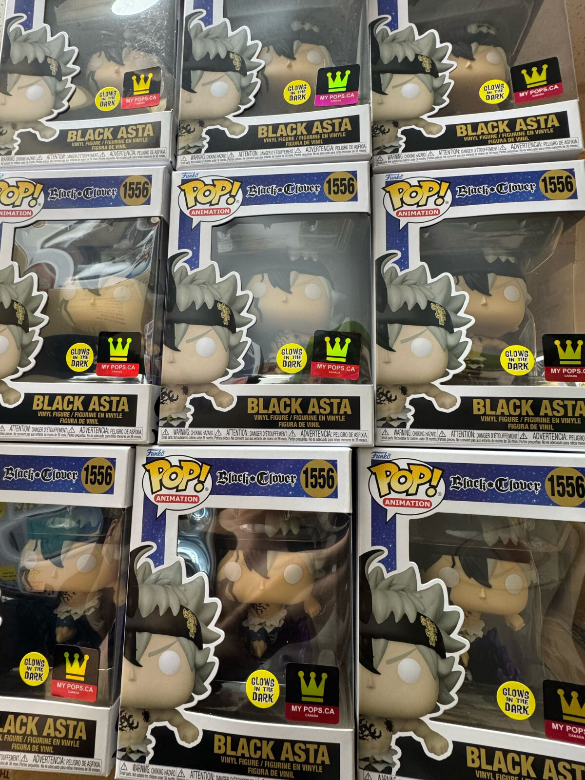 Funko Pop! CANADA exclusive ANIME BLACK CLOVER DEMON BLACK ASTA #1556 GLOW