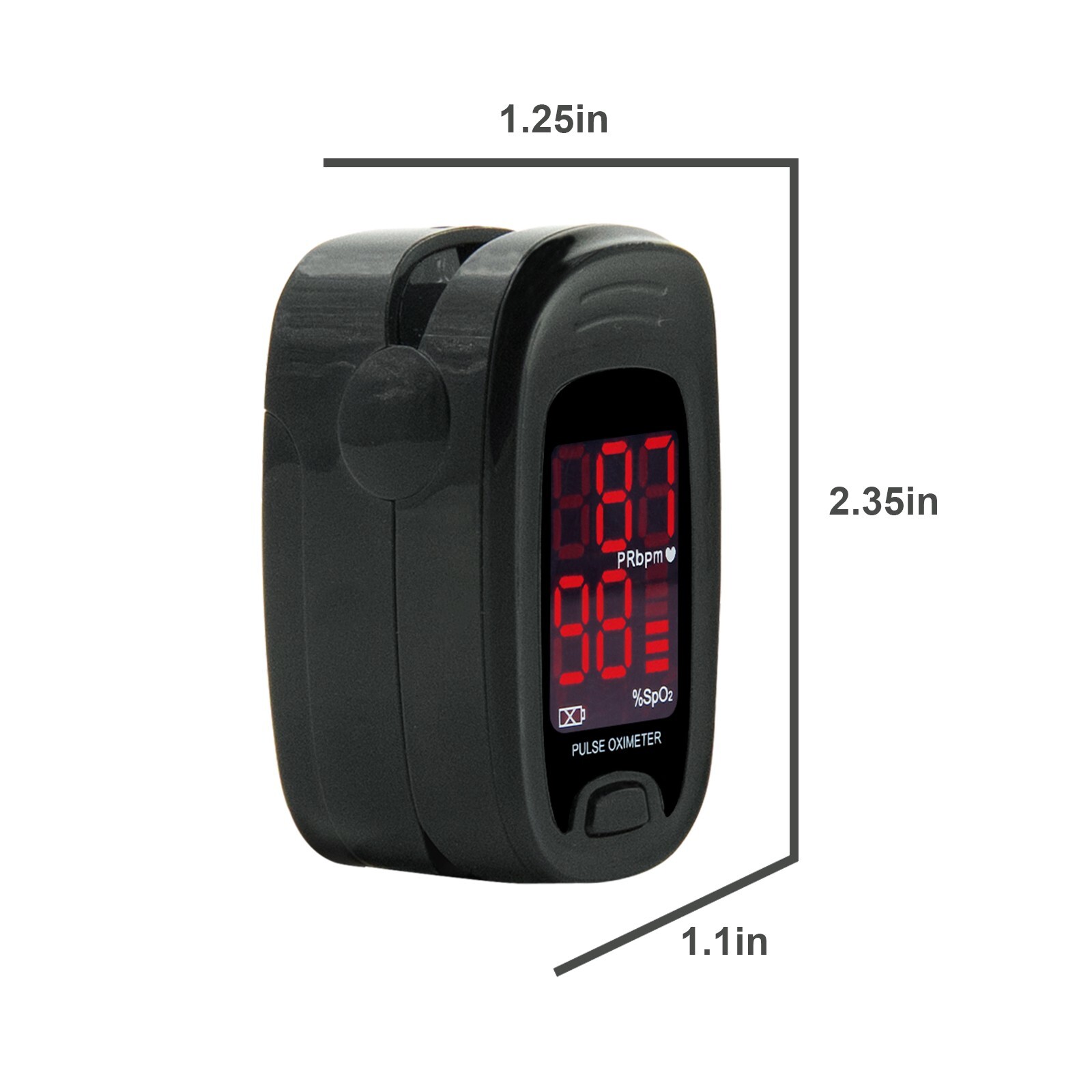 Finger Pulse Oximeter Heart Rate Blood Oxygen Saturation Monitor SpO2 PR Measure