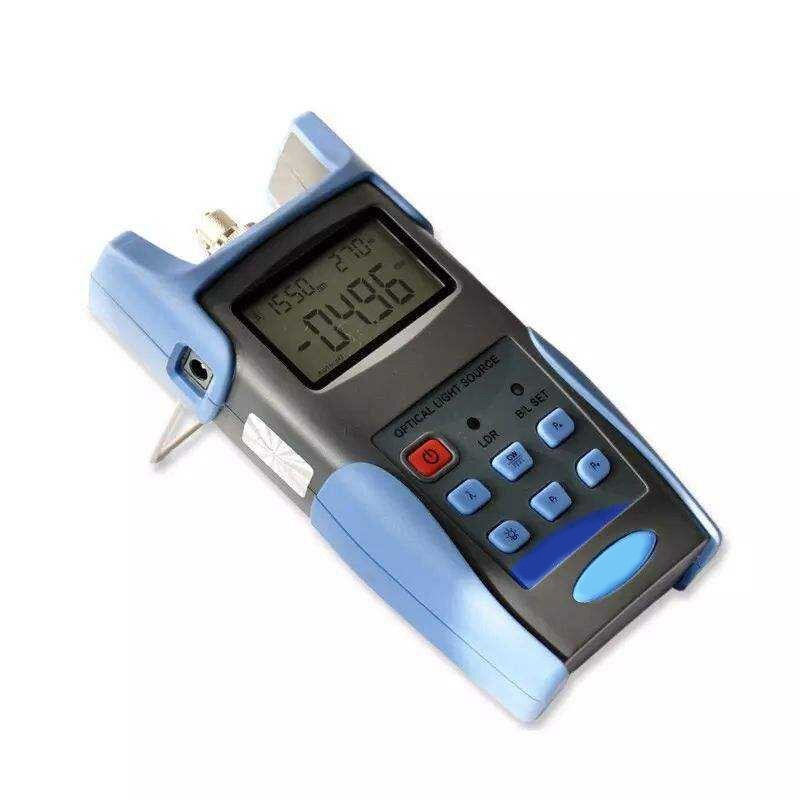 with -5 ~ -12d Bm Handheld Optical Fiber Tester Power Adjustable Light Source