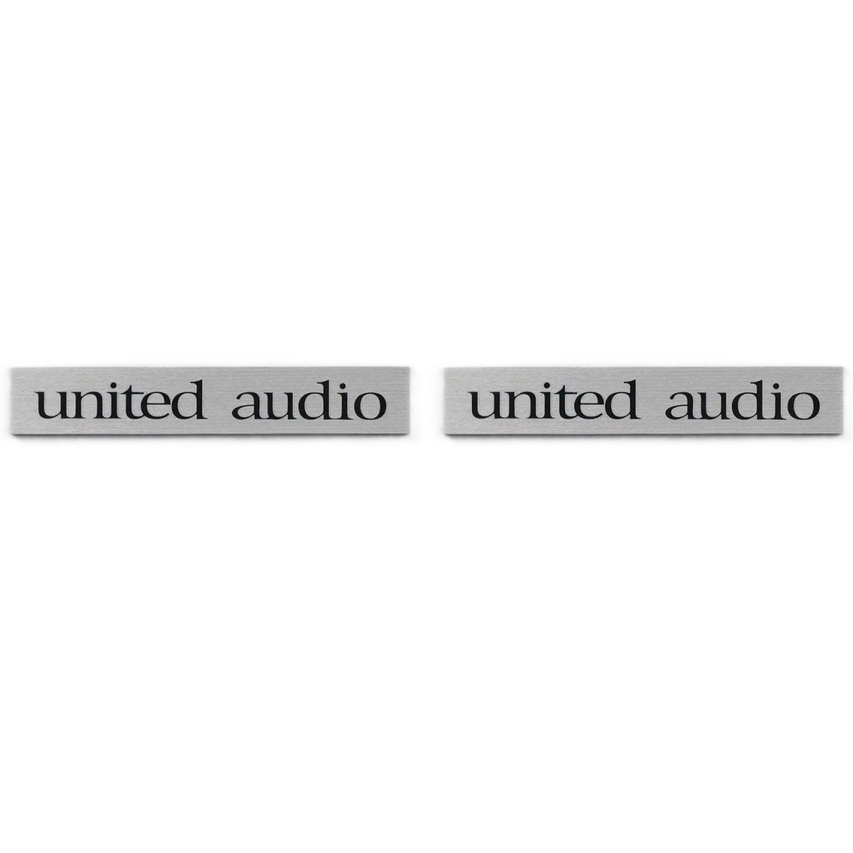 united audio Logo Badge for Base Plinth Aluminum 46mm(1.81")​X7.9mm(0.31")
