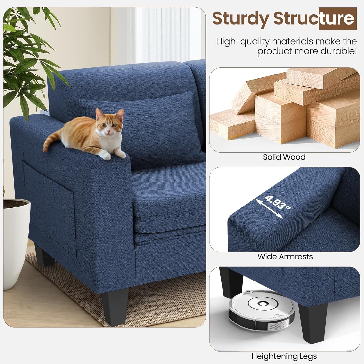 ALL-IN-1 Sleeper Sofa Bed Loveseat Sofa Couch&Premium Breathable Fabric Sofa🛋️