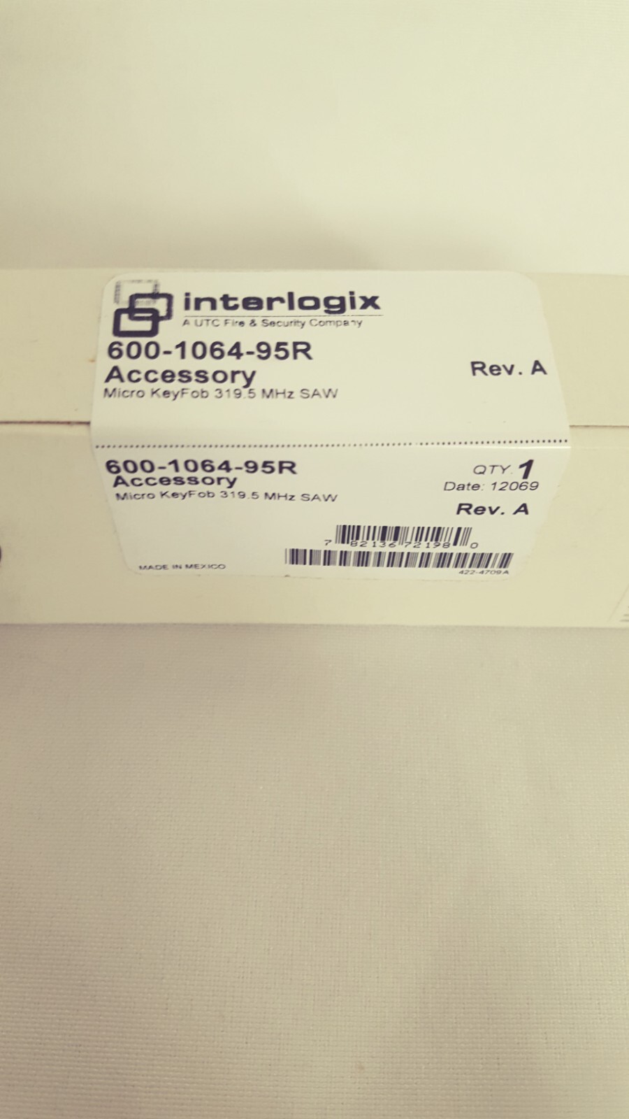 Interlogix Micro KeyFob 600-1064-95R