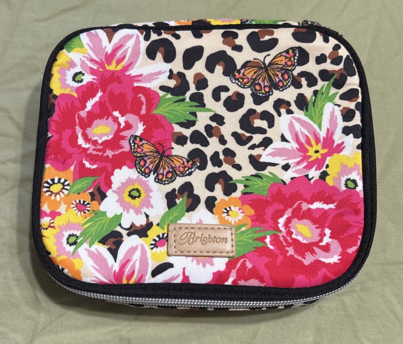 Brighton Garden Spots Jewelry Travel Case New Without Tags Butterflies Flowers