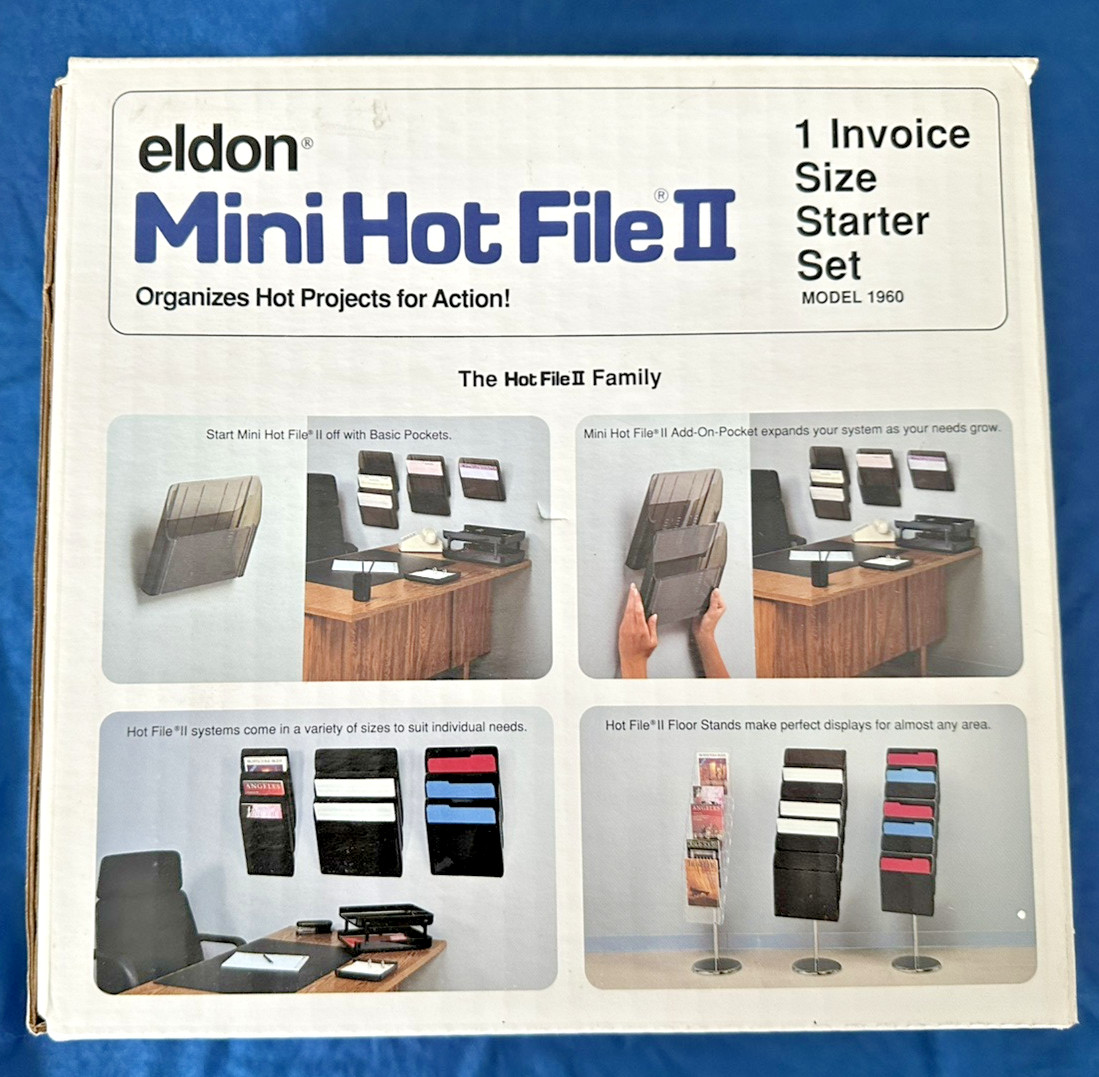 Eldon Mini Hot File 3 POCKET HANGING FILE SYSTEM SMOKE COLOR #1960 NEW