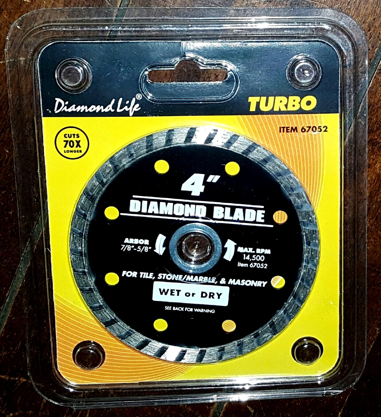 4" Turbo Diamond Blade-Tile, Stone/Marble & Masonry ~ Item #67052