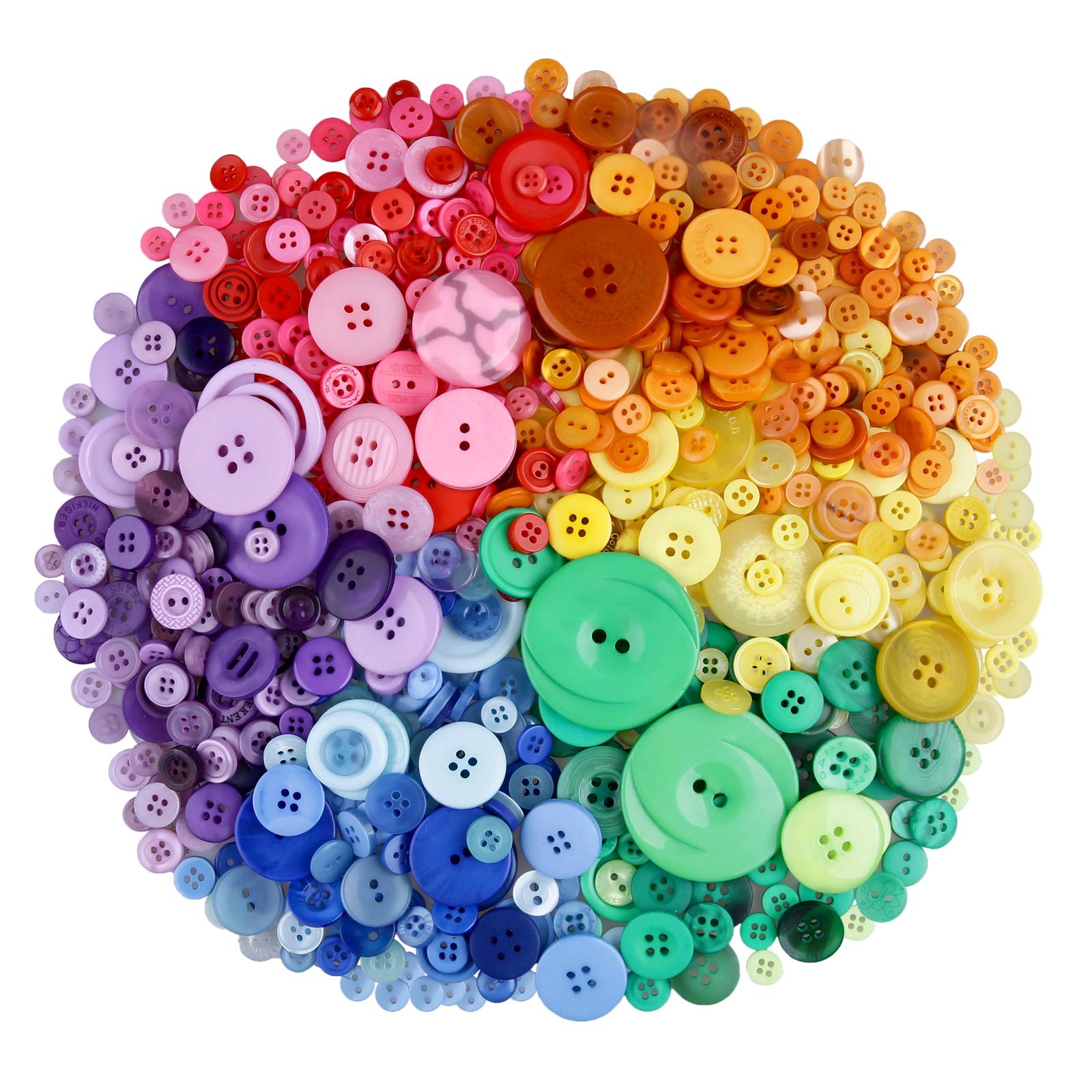 Greentime 600-700 PCS 0.6 cm - 3.5 (0.24 inch - 1.37 inch), 700pcs rainbow