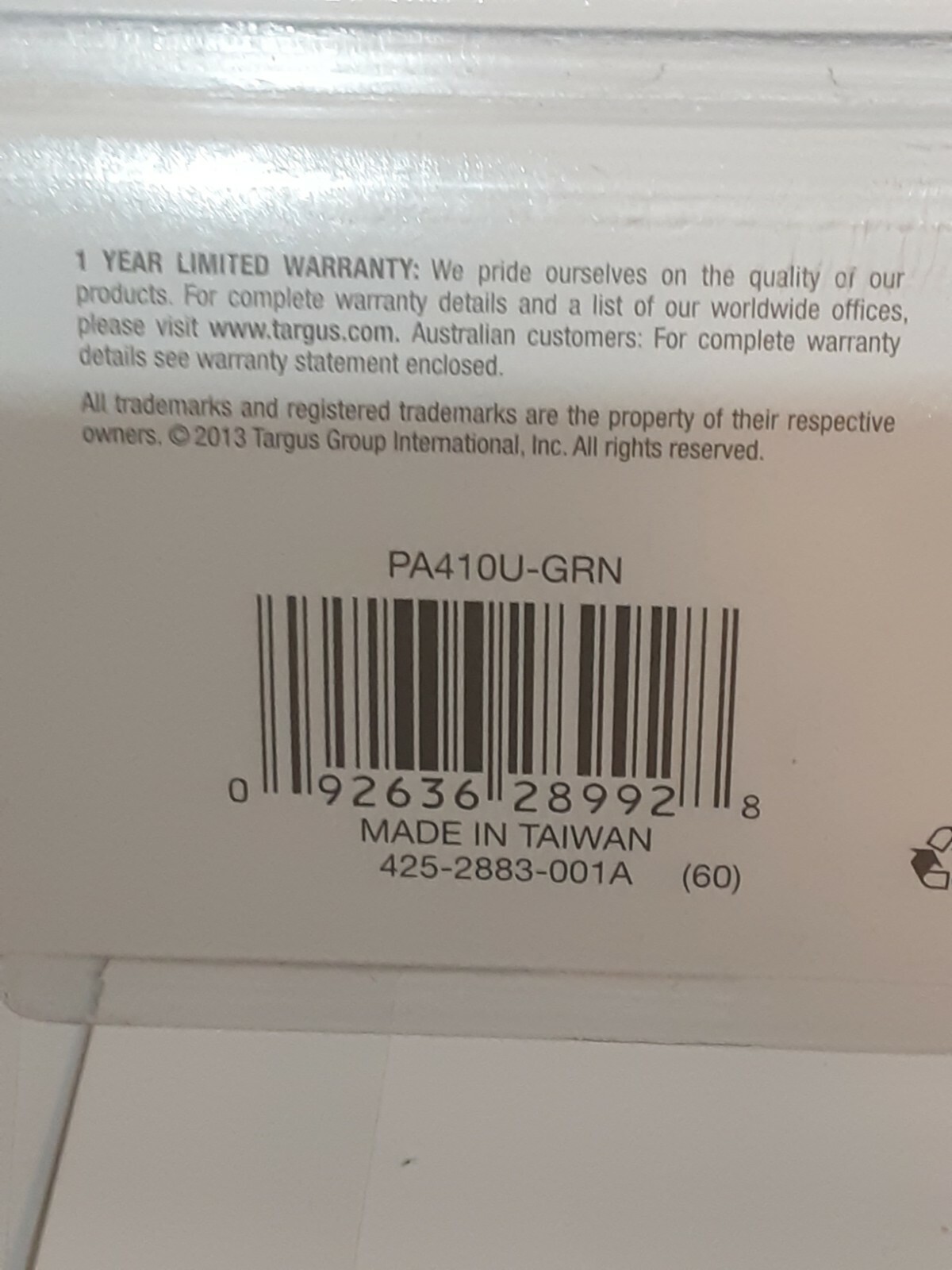 TARGUS DEFCON CL LAPTOP COMBINATION CABLE LOCK NEW
