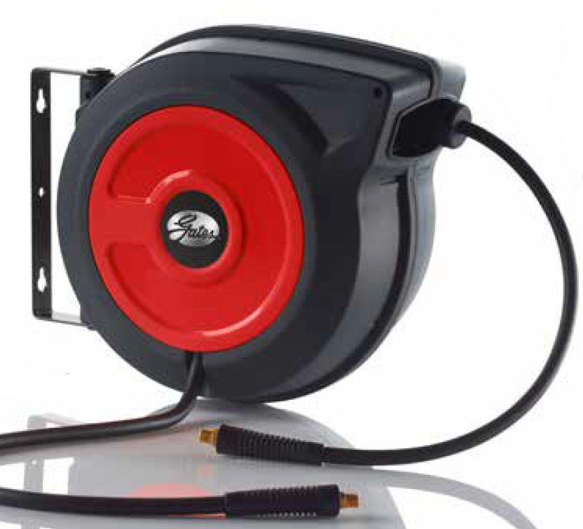 Gates 91068 Auto Repair Shop 3/8" x 50'  Retractable Air Hose Reel With Hose