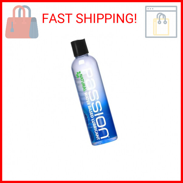 Passion Natural Water-Based Personal Lubricant, 8 Fl Oz - Premium, Non-Sticky, E