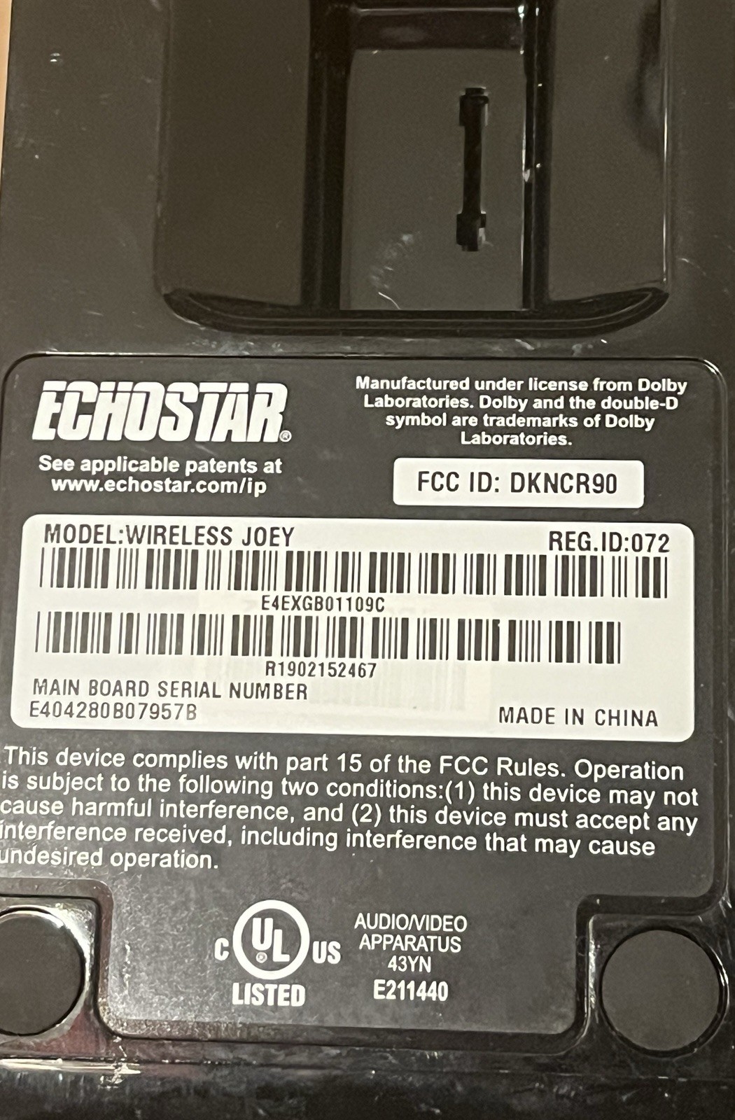 Dish Network Wireless Joey Receiver