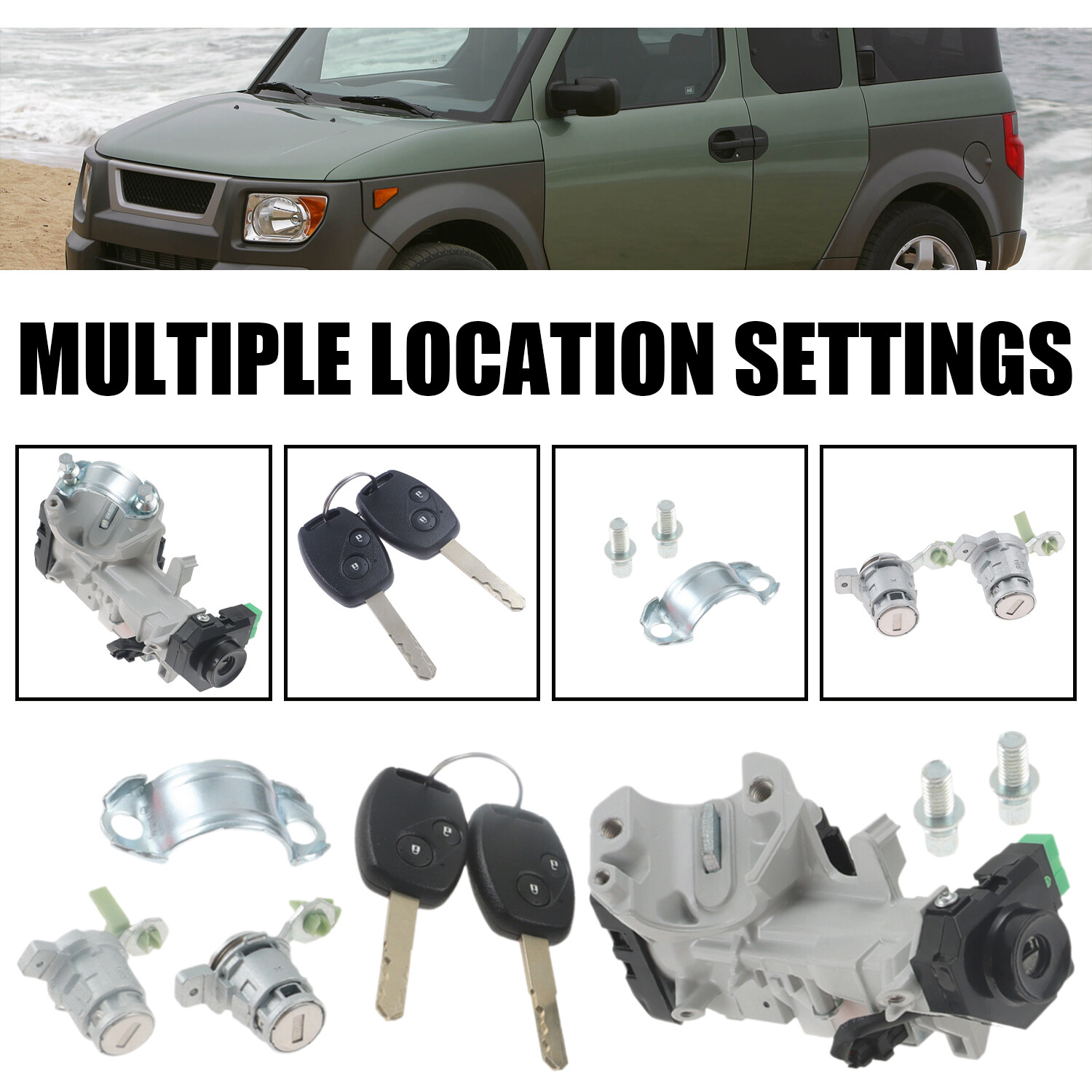 Ignition Switch & Door Lock Cylinder System Device for 02-06 Honda CR-V USA