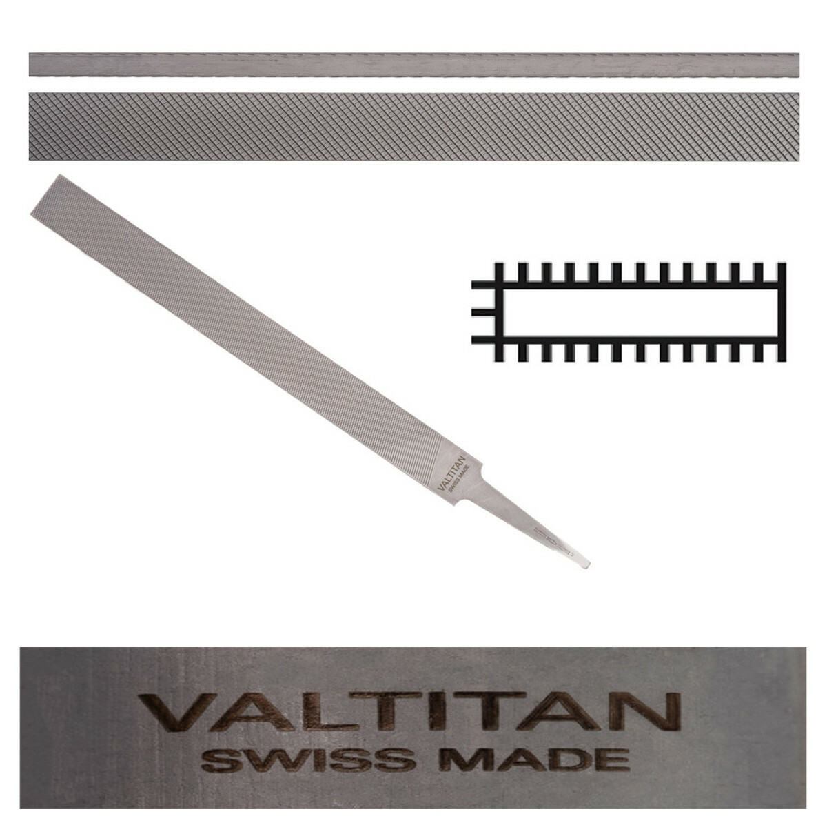 GLARDON-VALLORBE VALTITAN FLAT HAND PRECISION FILES - LPV1163