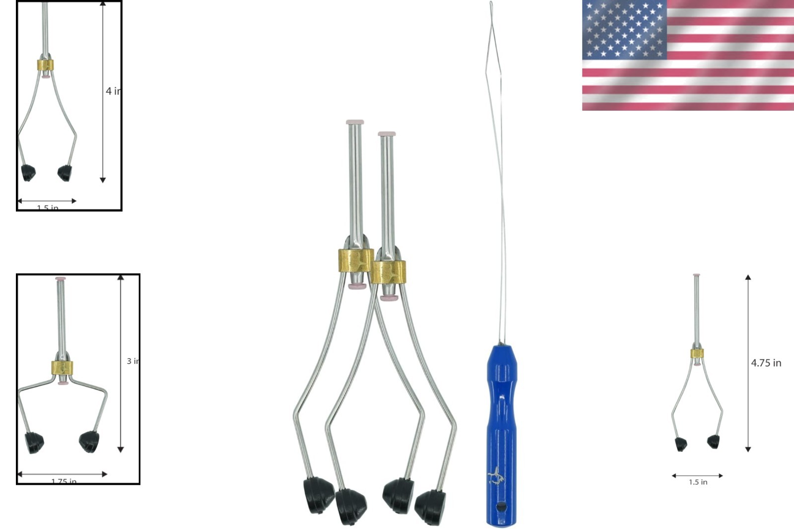 Lightweight 2 Bobbin Fly Tying Tools with Threader - Perfect for Travelers