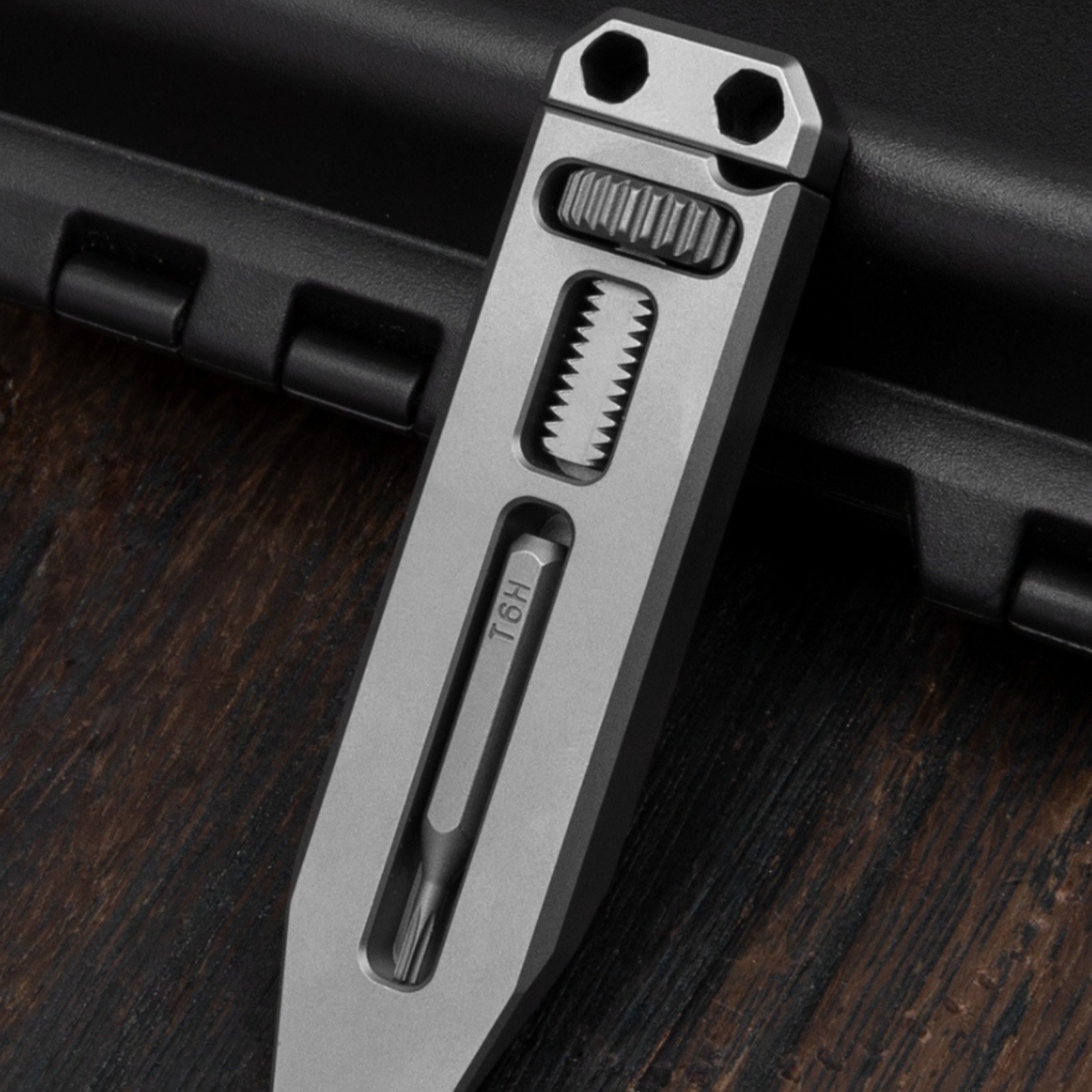Titanium Alloy Mini Multi Tool Screwdriver Adjustable Wrench Keychain EDC