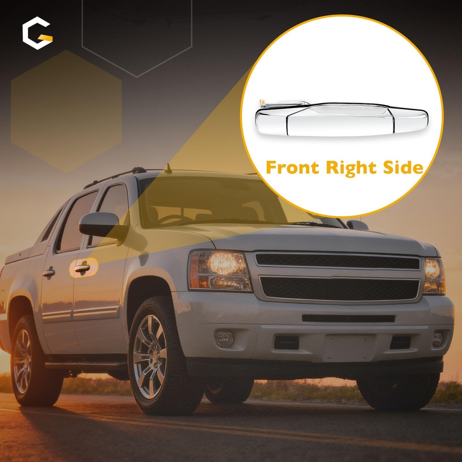 Gledewen Chrome Door Handle for 2007-2013 Chevy/GMC Models