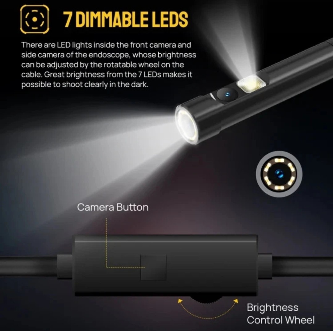 Endoscope E2 IP67 Waterproof Digital Endoscope for Ulefone Armor 9 / 9E / Power