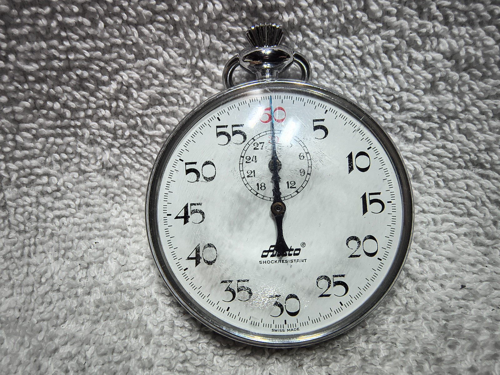 Vintage Aristo Swiss Made Mechanical Stopwatch 30 Min 60 Sec For Repair