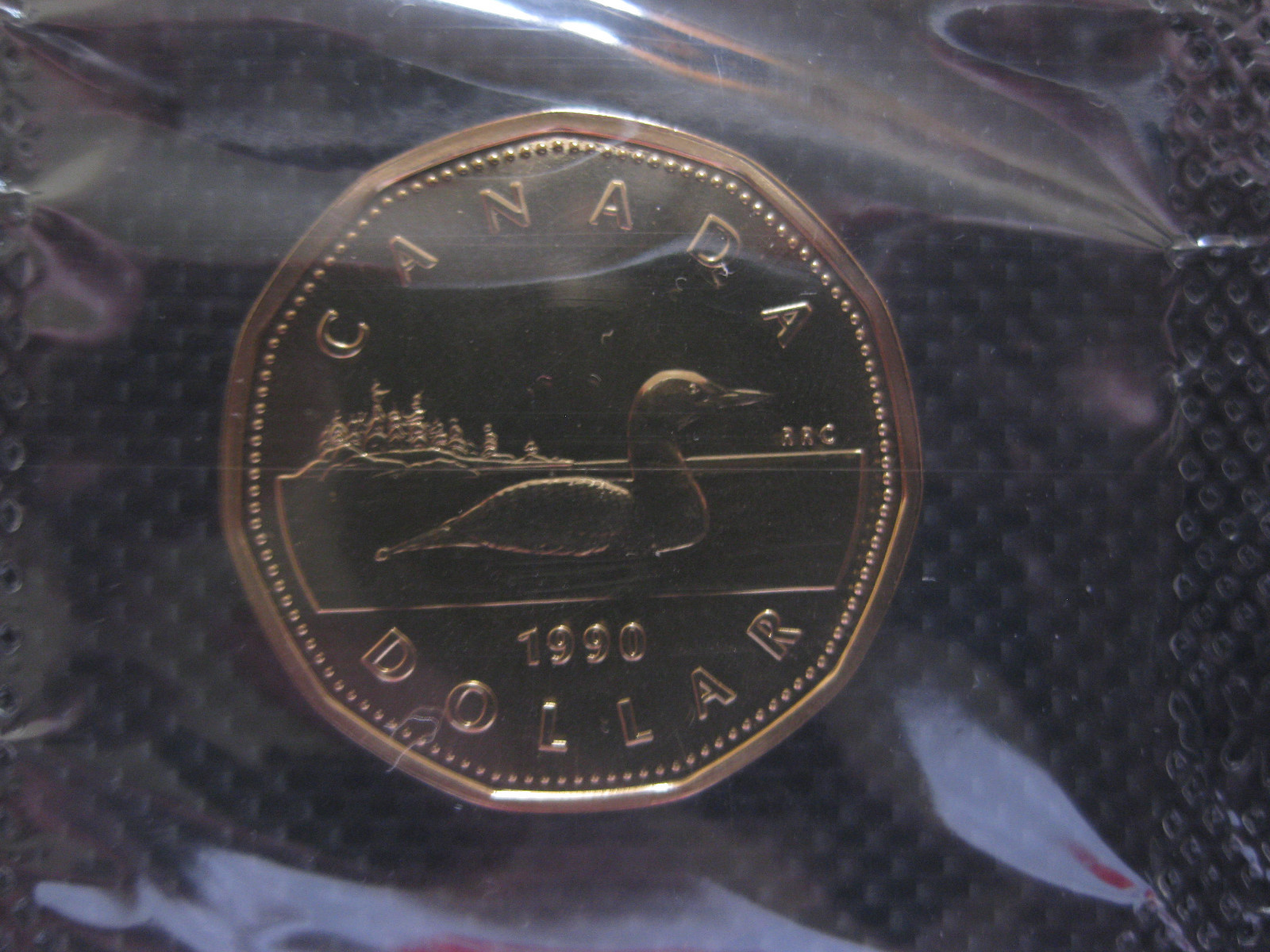 1990 Canadian Prooflike Loonie ($1.00) One Dollar