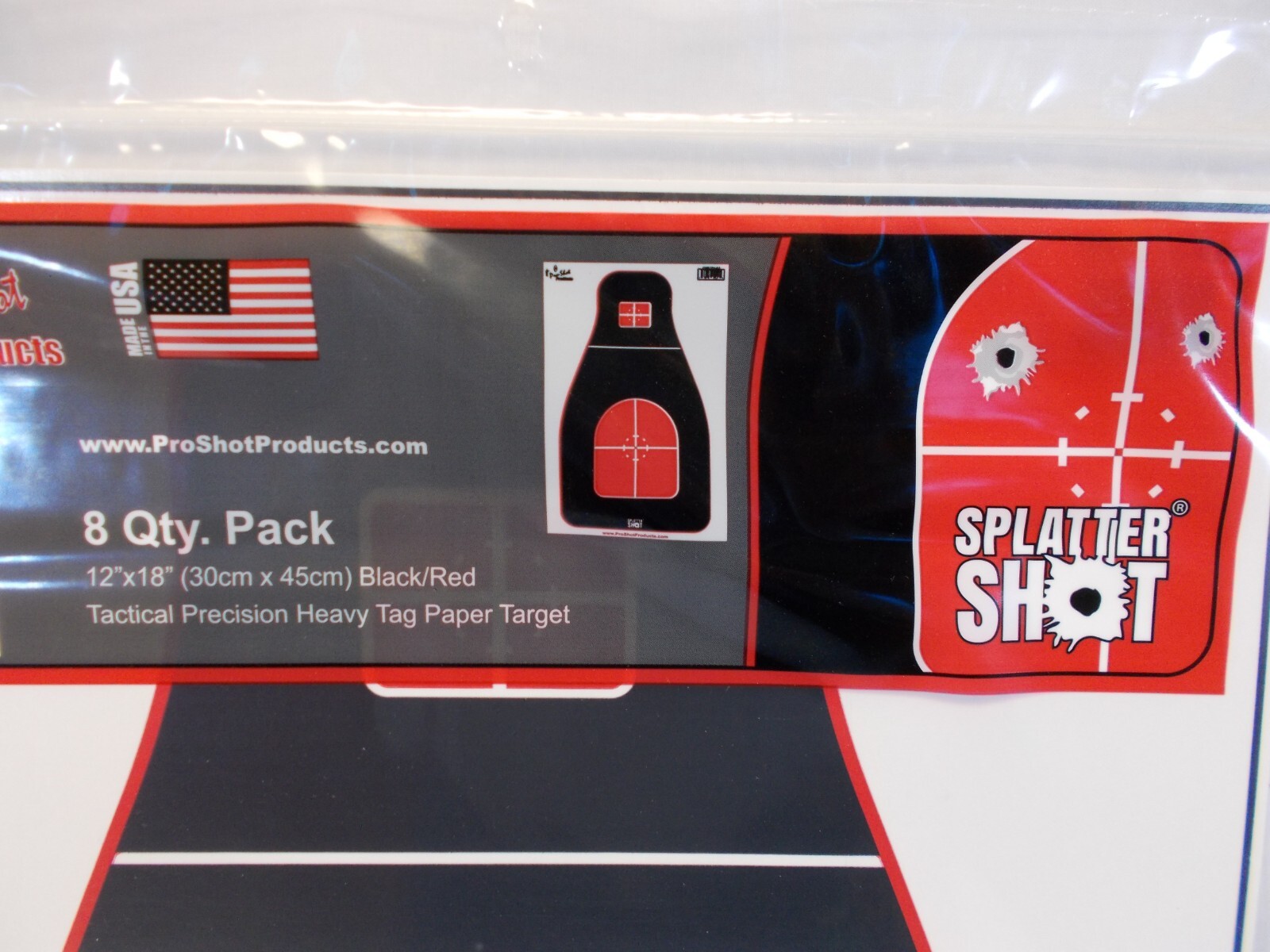 Pro Shot 12x18 Black Red Splatter Target