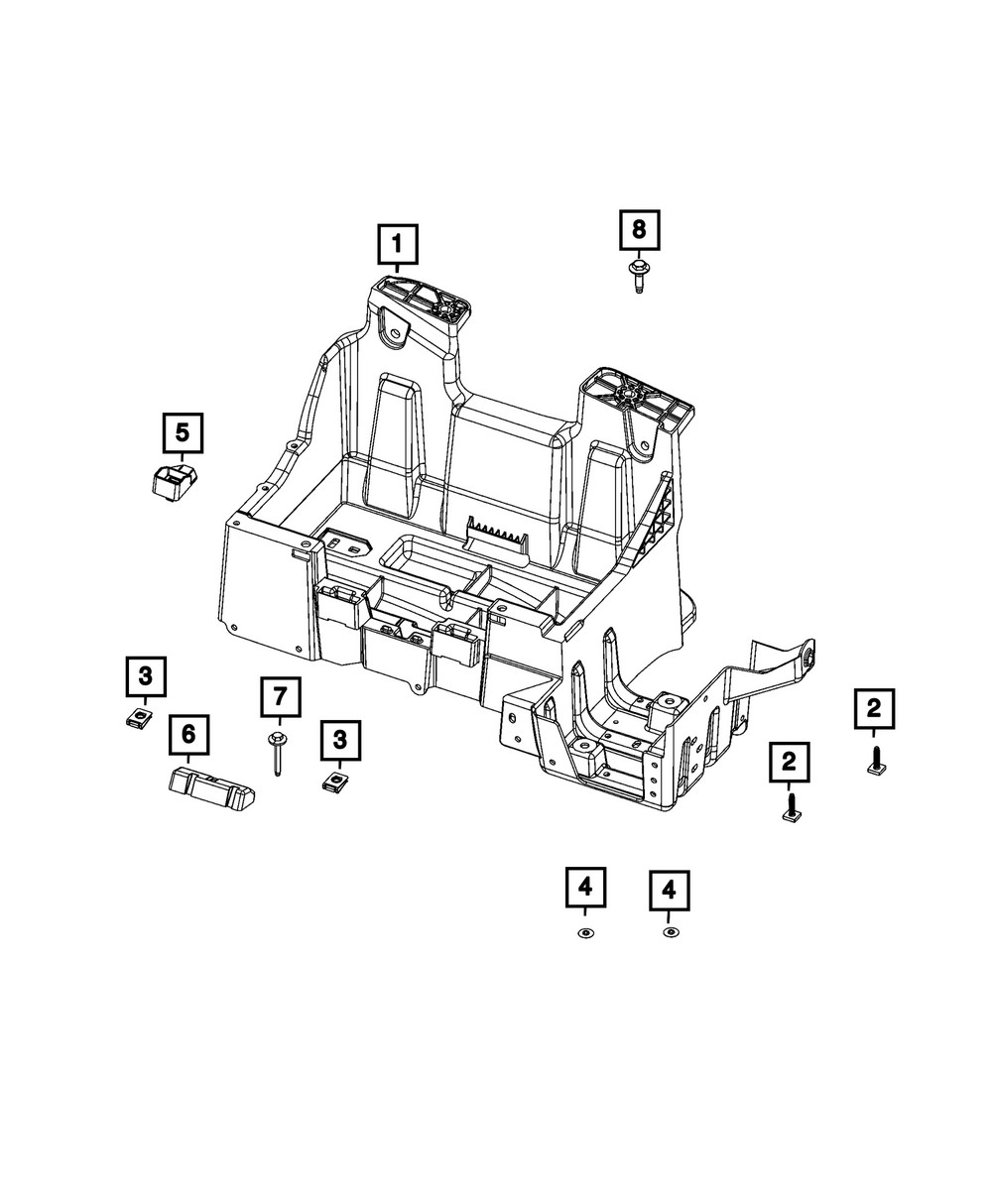 Genuine Mopar Battery Tray 68543985AB