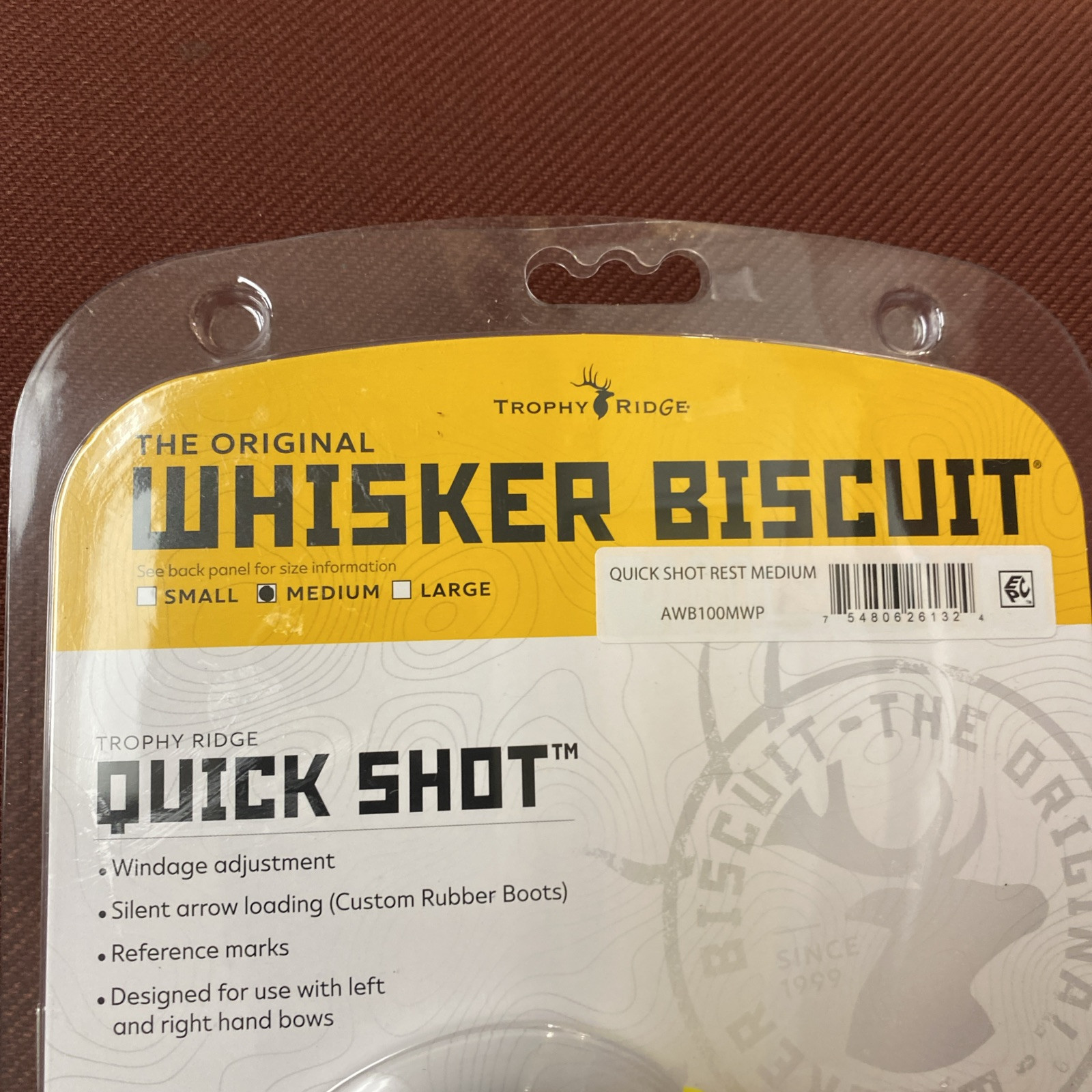 Trophy Ridge Whisker Biscuit Quick Shot - MEDIUM - Archery Rest - NEW!
